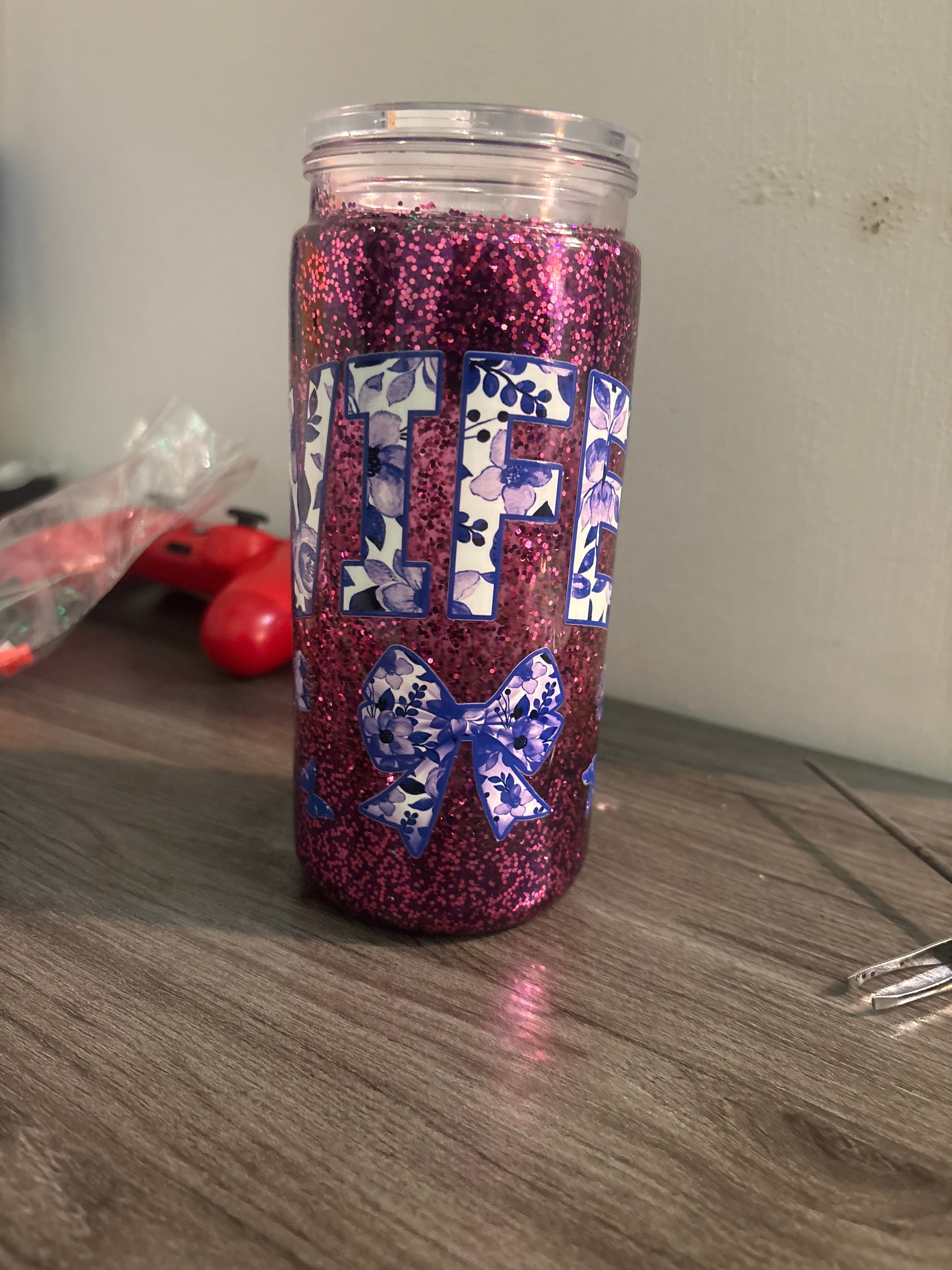 Pre-Made Wifey Snowglobe Tumbler