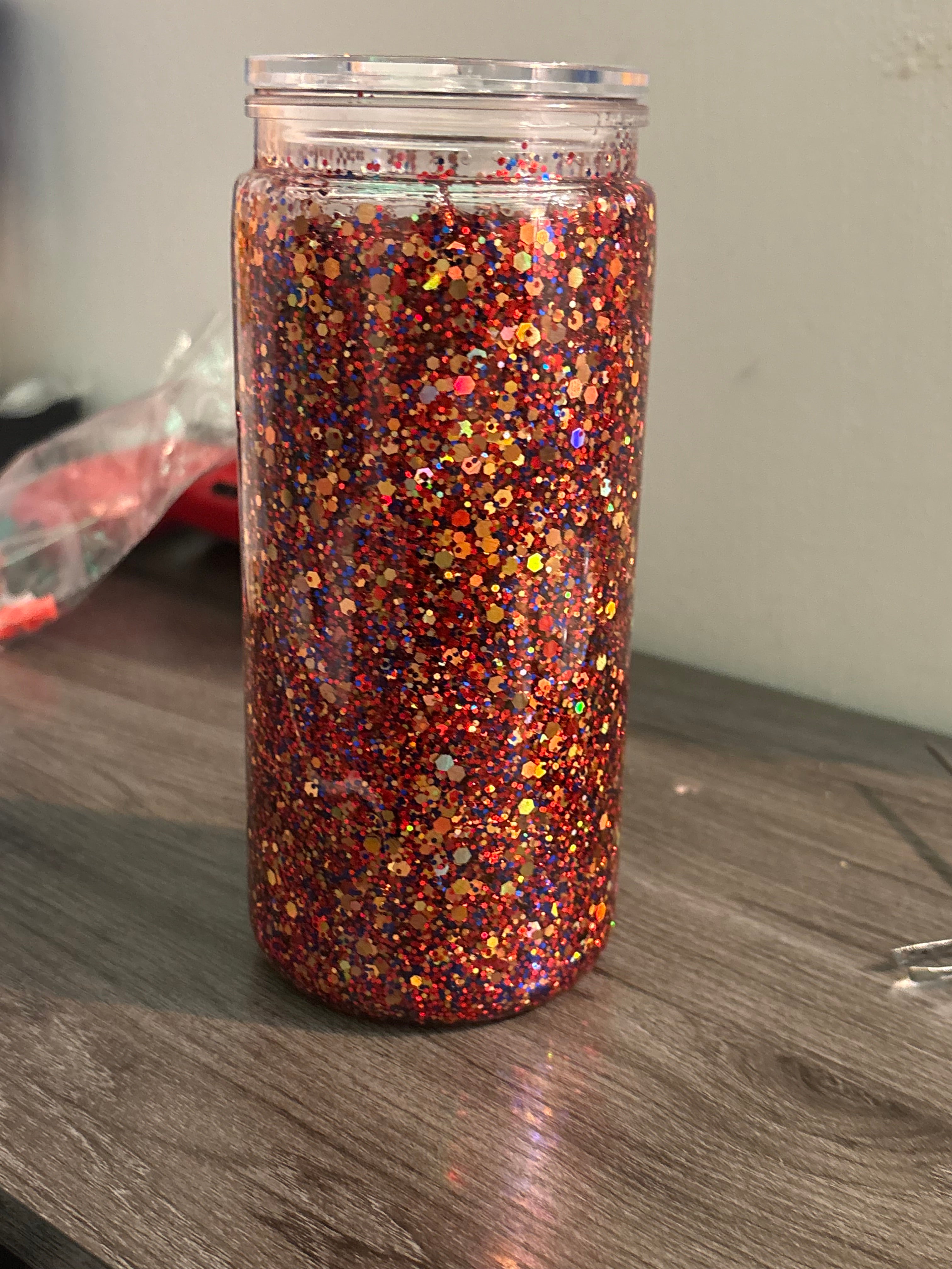 Pre-Made Glitter Snowglobe Tumbler